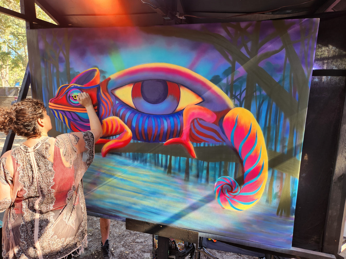 'Cheyemeleon'-2024-VioletIris | Mural Maze Paper Print