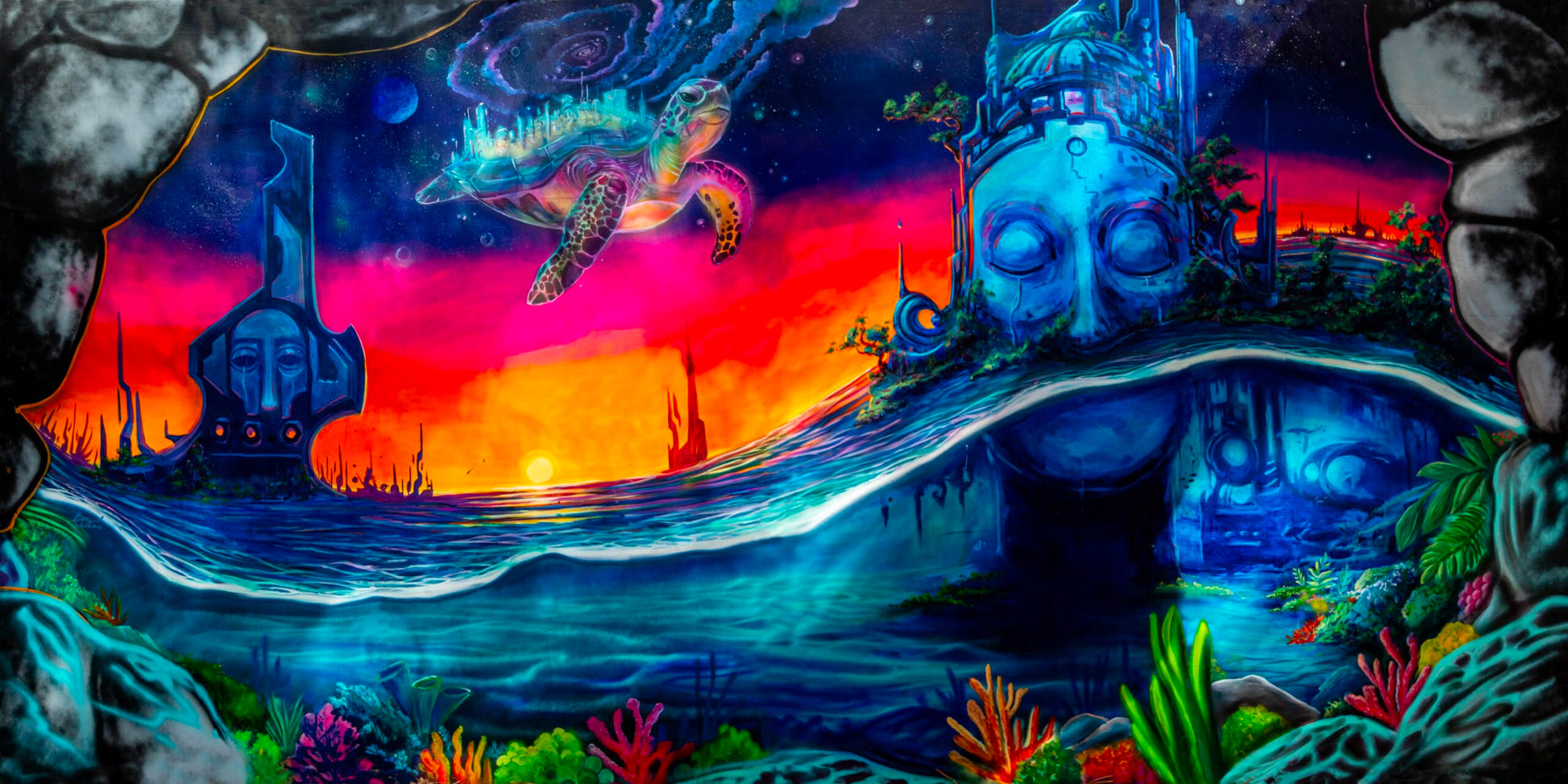 'Ania Amador x Walden Collab'-2022-Ania Amador, Logan Walden|Mural Maze Canvas Print image 1