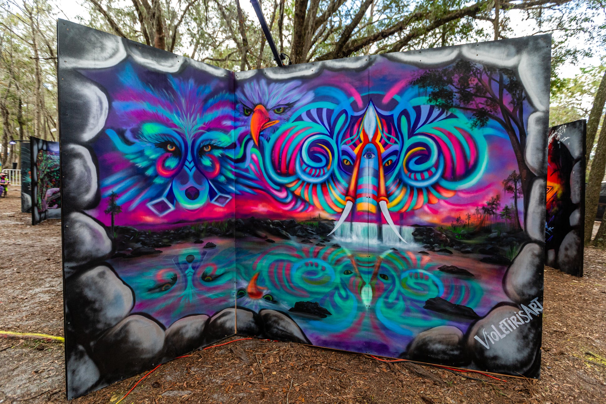 'Spirit Guides'-VioletIris-2022|Mural Maze Canvas Print image 2